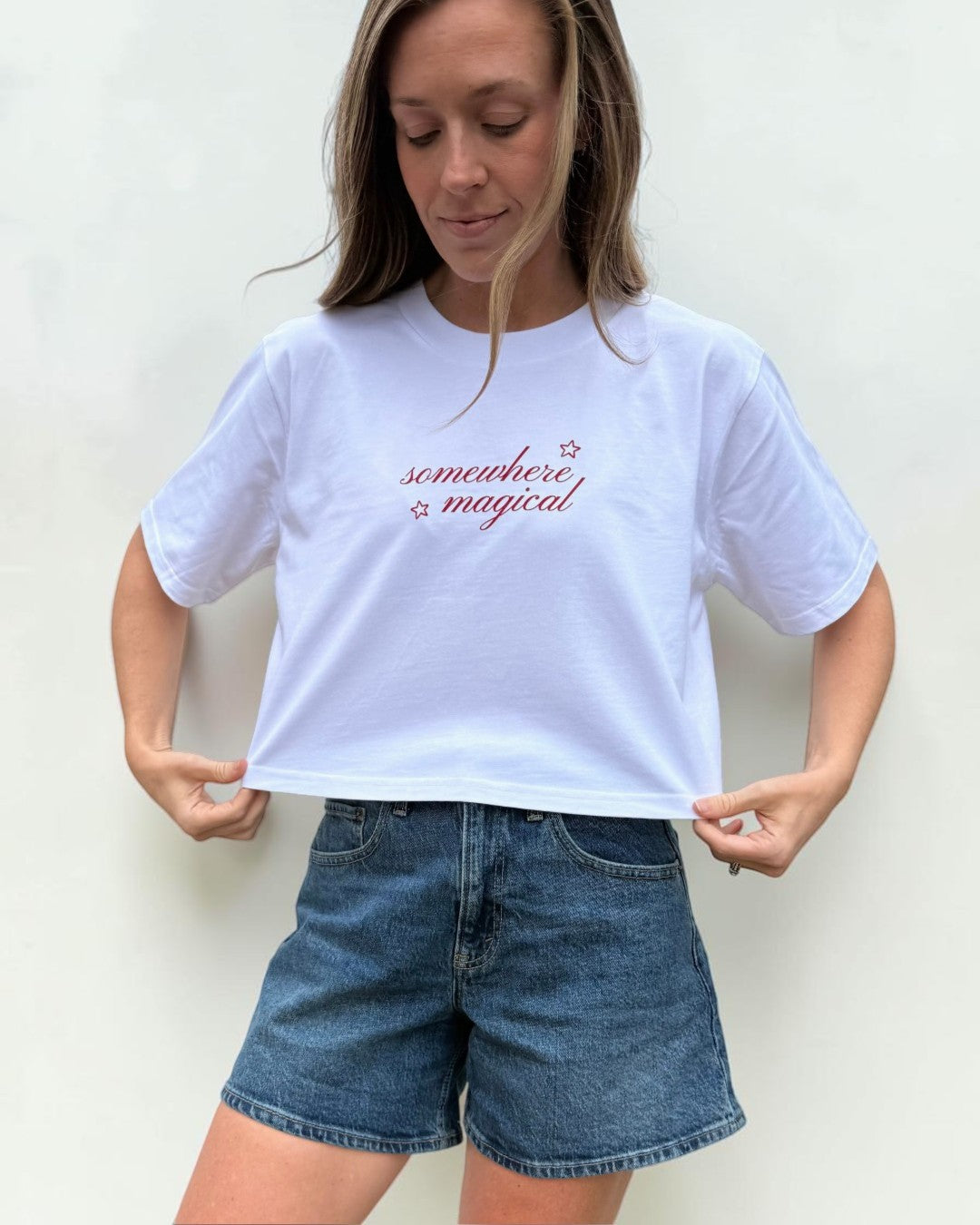 Somewhere Magical Crop Tee